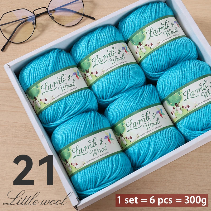 Very Soft Lamb Wool Yarn – Medium-Thick High-Quality Wool for Knitting Sweaters, Scarves & Accessories