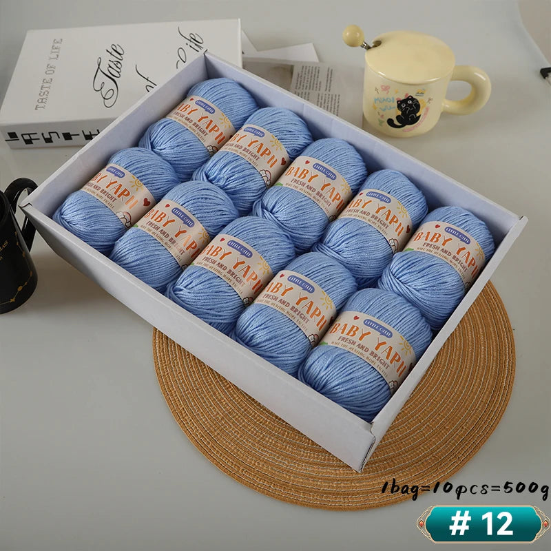 Soft Wool Blended 6-Strand Yarn – Skin-Friendly Knitting Yarn for Sweaters & Crafts