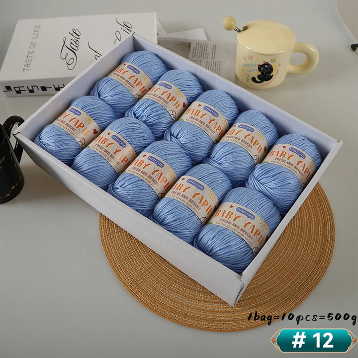 Soft Wool Blended 6-Strand Yarn – Skin-Friendly Knitting Yarn for Sweaters & Crafts
