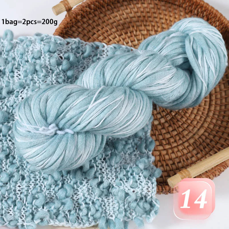 Fancy Twisted Cashmere Yarn – Irregular Imitation Bean Yarn for Hand-Knitting Sweaters, Cardigans, Shawls & DIY Crafts