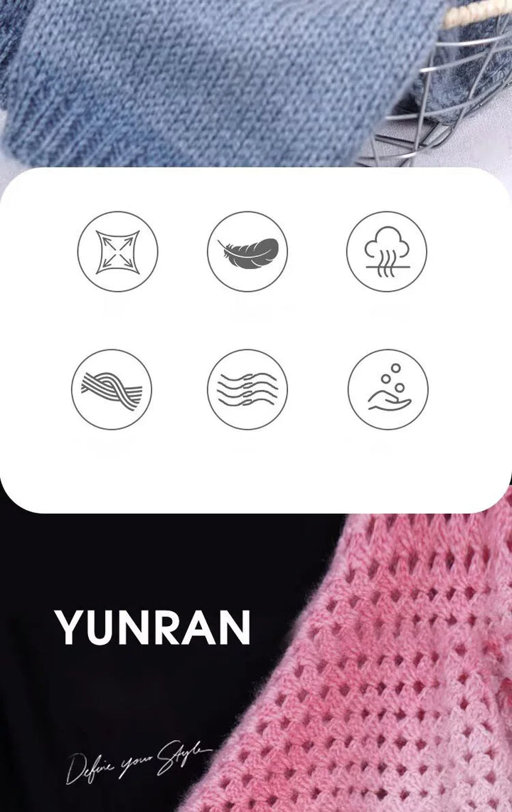 190g Gradient Dyed Medium-Thick Yarn – Soft Knitting Yarn for Sweaters, Shawls, Scarves & DIY Crafts