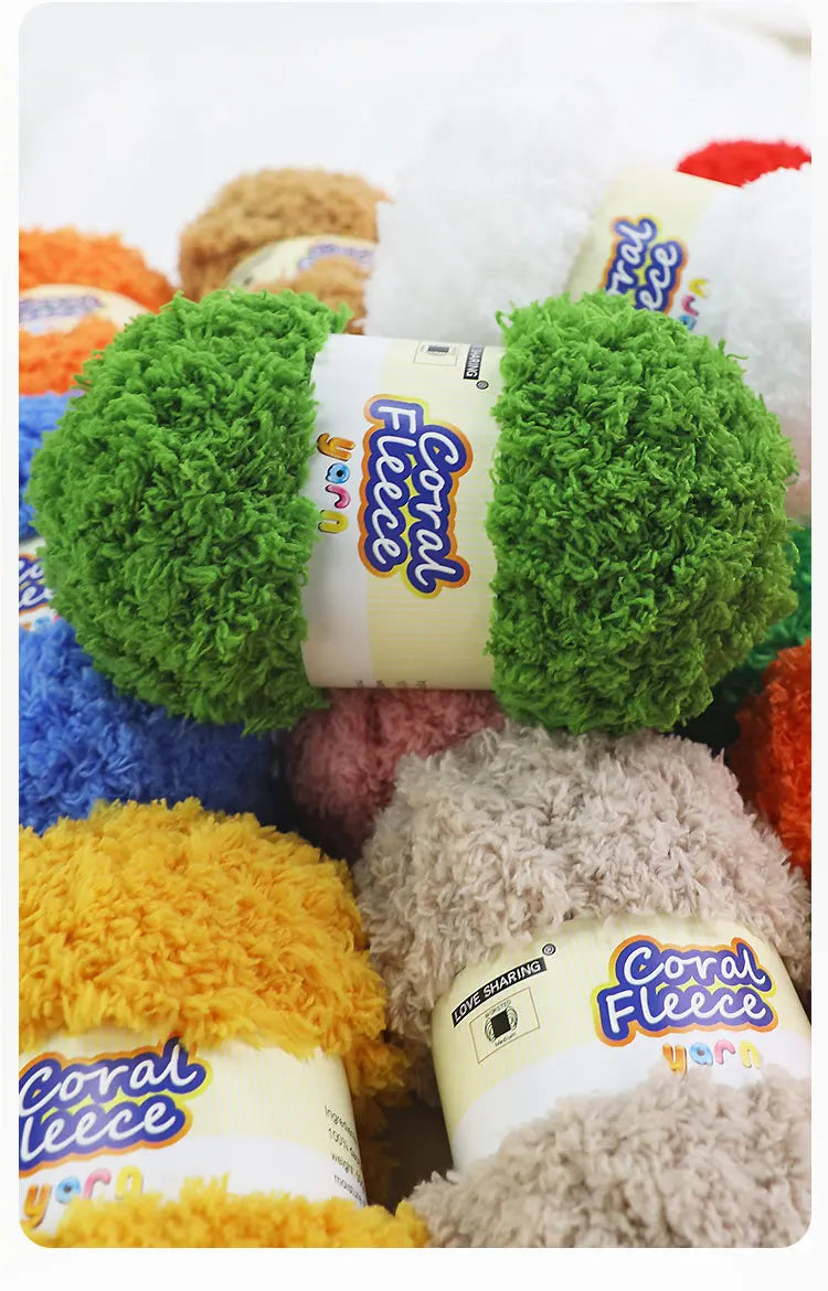Soft Coral Yarn – Fluffy, Skin-Friendly Knitting Yarn for Sweaters, Scarves & DIY Winter Wearables