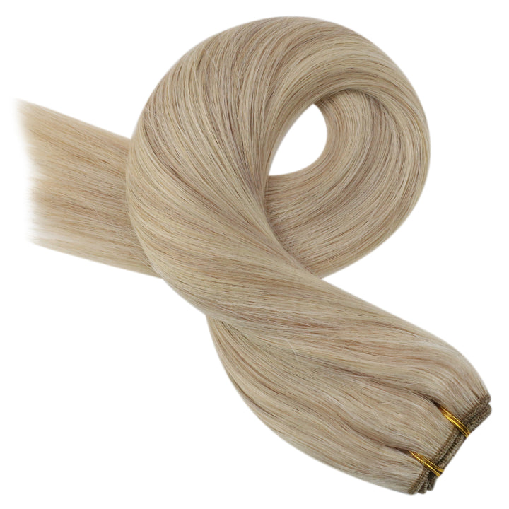 100% Remy Human Hair Bundles – Straight Sew-In Weft Extensions (100g, Double Weft)