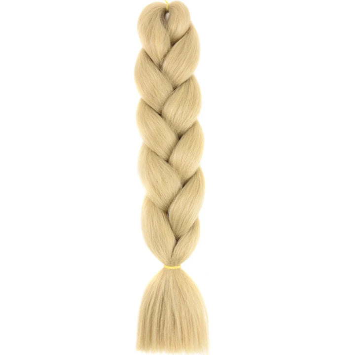 24 Inch Jumbo Box Braids Extensions – Synthetic Braiding Hair for Children (Pink, Purple, Yellow, Gray)