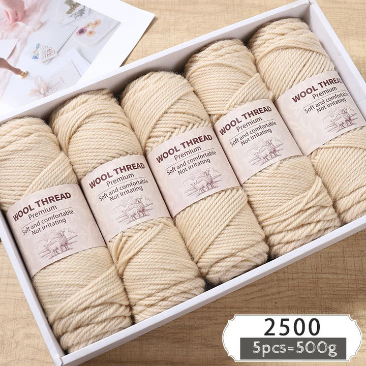 500g Thick Alpaca Wool Yarn – 245 Needle Knitting Yarn for Sweaters, Jackets & Accessories