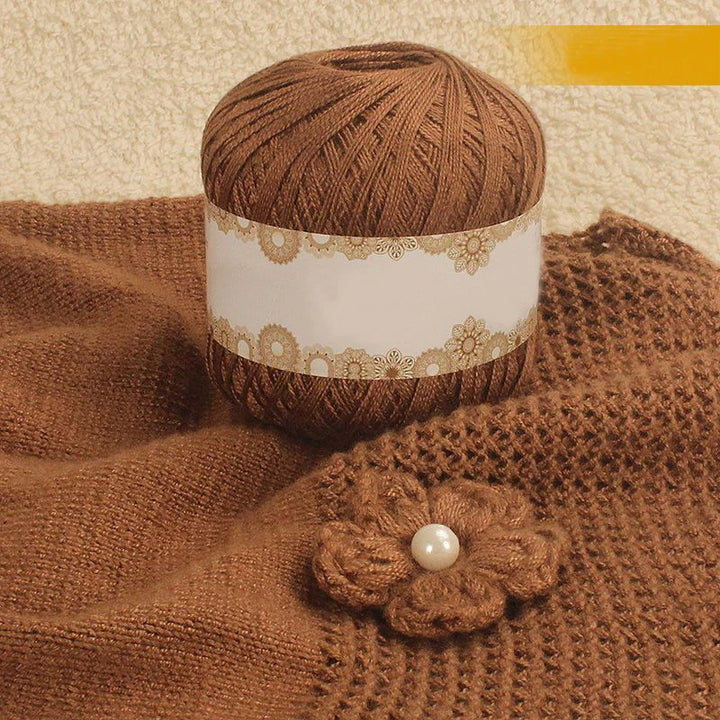 200g No. 8 Pearl Lace Yarn (4 Skeins) – Fine Crochet & Knitting Yarn for Shawls, Summer Sweaters, Scarves & Hats