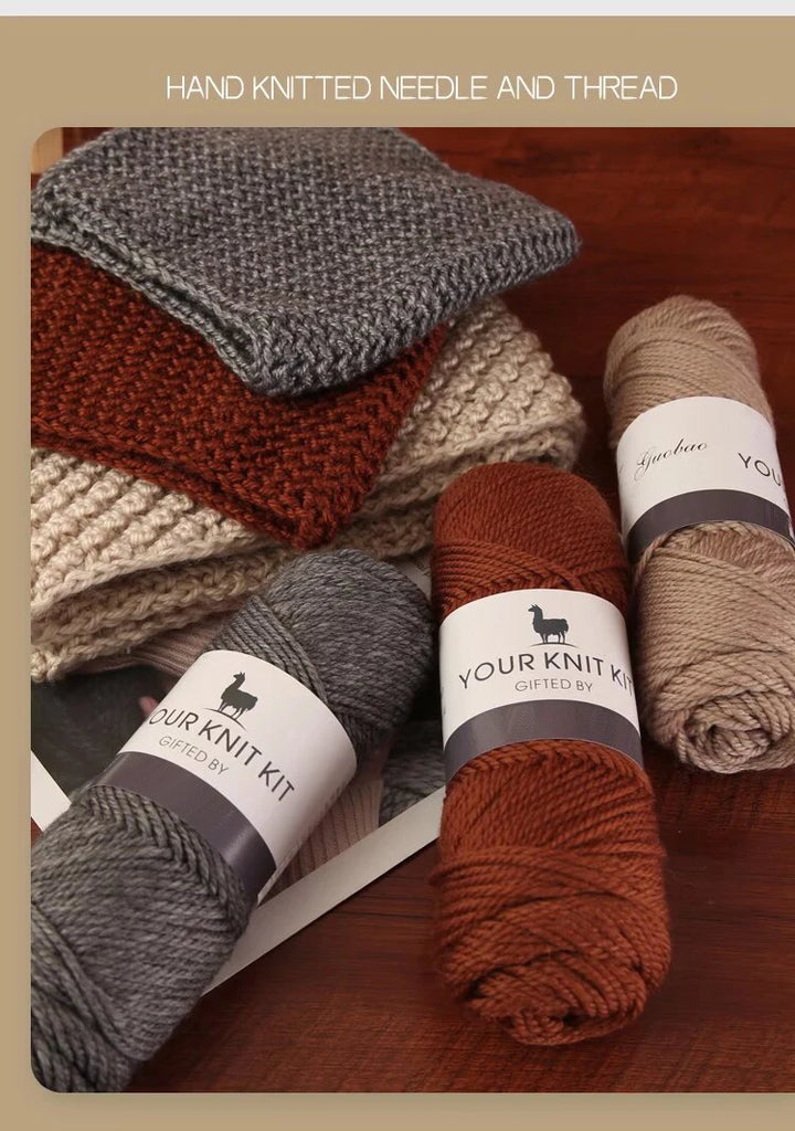 400g Alpaca Wool Yarn – Thick Pure Wool Knitting Yarn for Sweaters, Shawls & Scarves (4 Pieces/Pack)