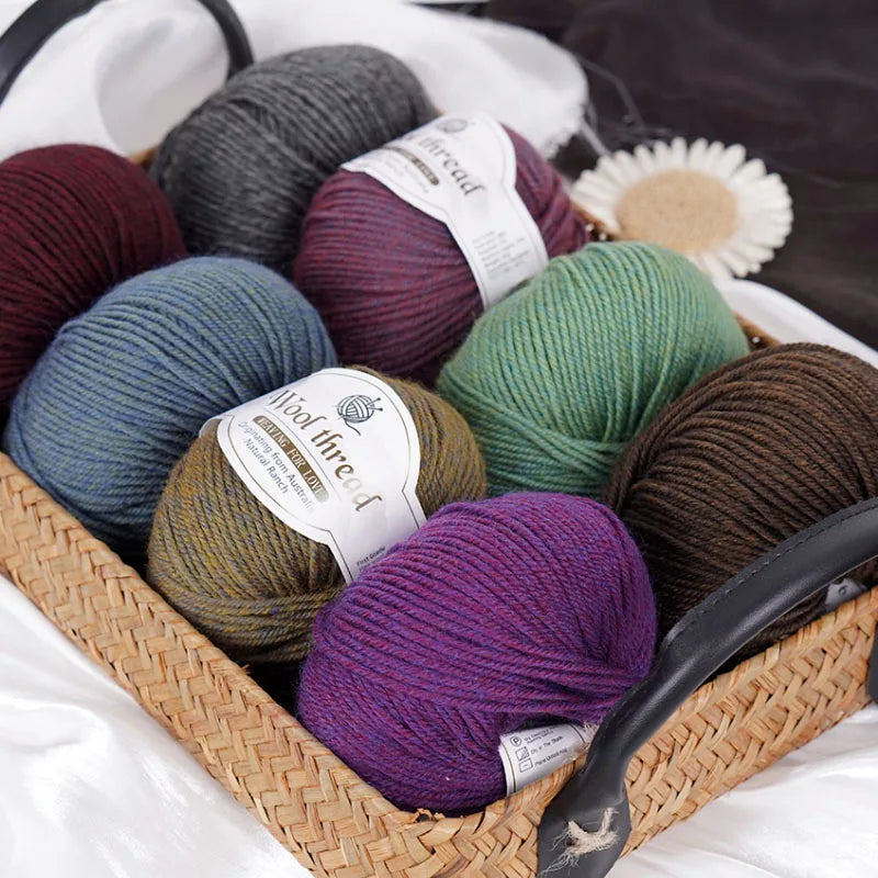 Rainbow Gradient Alpaca Wool Yarn – Medium Thick Knitting Yarn for Sweaters, Scarves, Shawls & DIY Crafts
