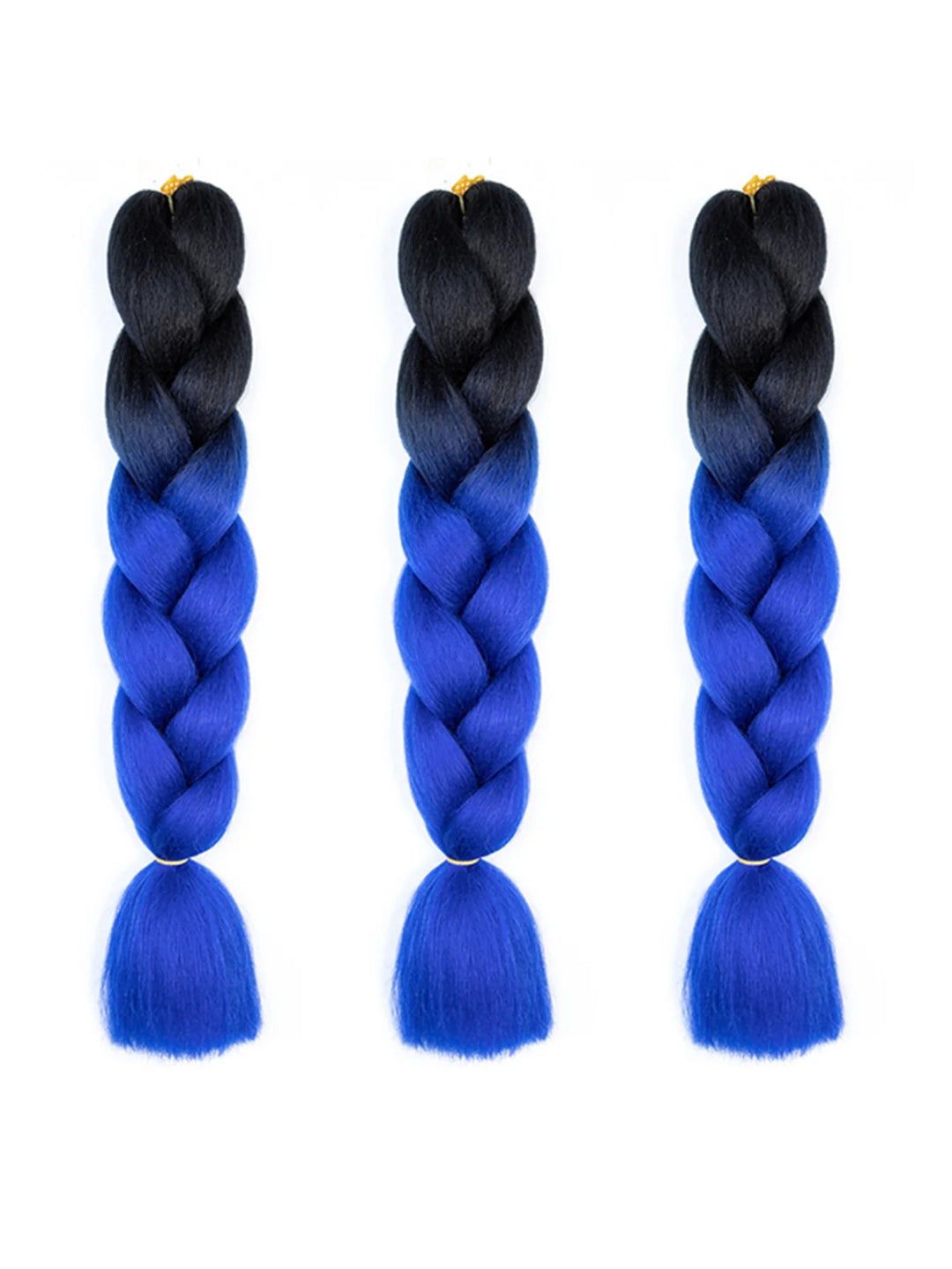 3 Packs 24 Inch Rainbow Braiding Hair Extensions – Ombre Synthetic Jumbo Braid Hair for Crochet Braids (Rose Red)