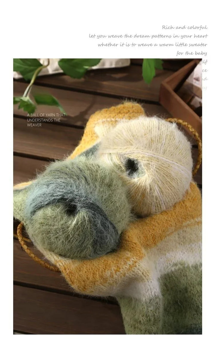 300g Xuebao Gradient Plush Yarn (3 Pieces) – Soft Warm Knitting Yarn for Scarves, Hats, Gloves & Blankets