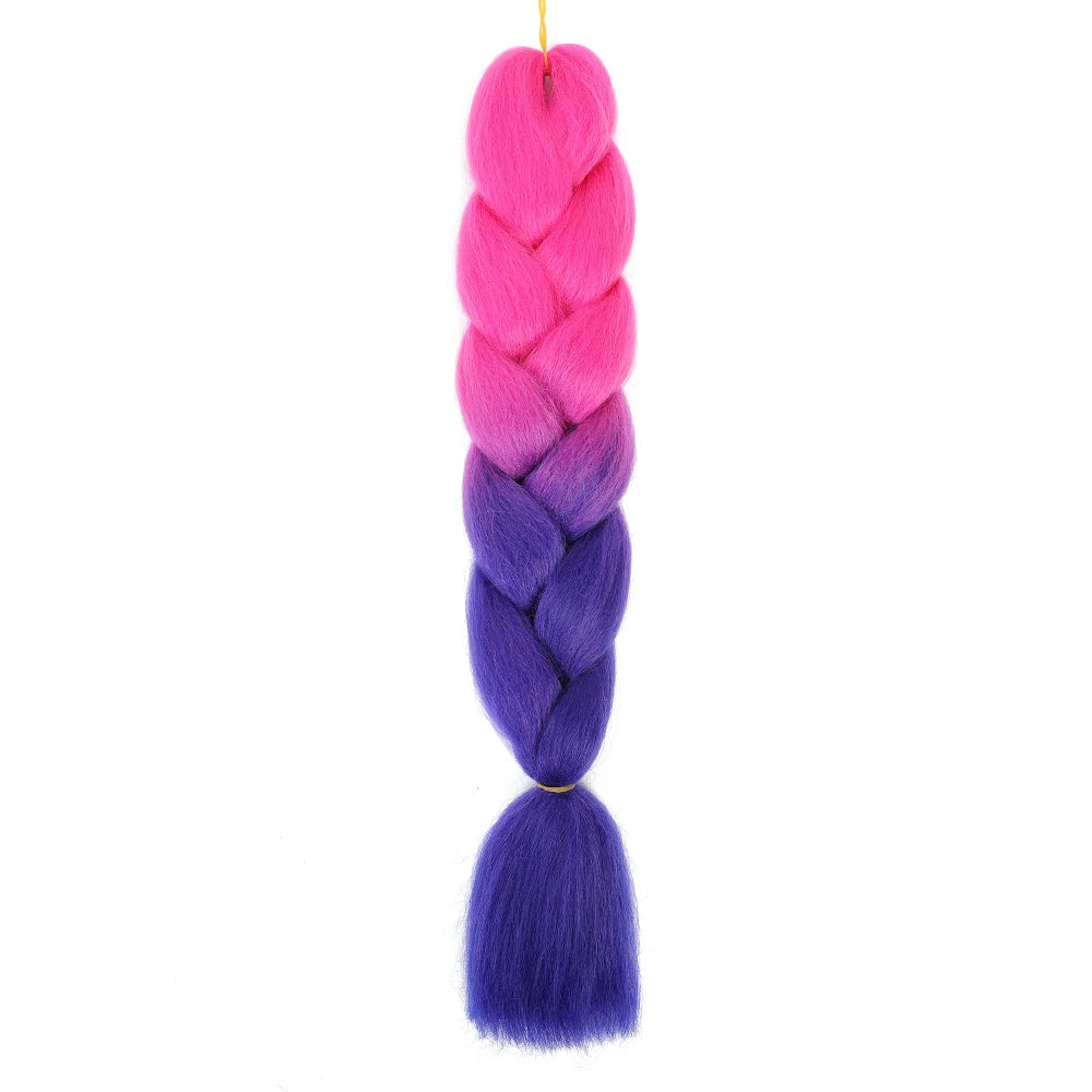 24 Inch Jumbo Braids Extensions – Synthetic Afro Ombre Kanekalon Hair for Children