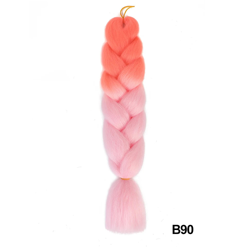 Synthetic 24 Inch 100g Ombre Jumbo Braiding Hair – Kanekalon Twist Extensions