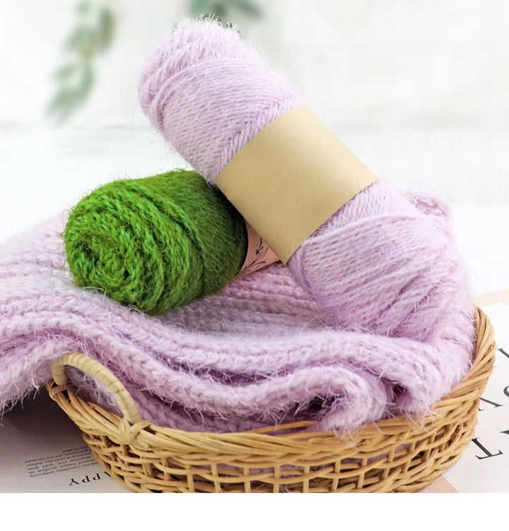 500g Soft Fluffy Bulky Yarn (5 Pack) – Hand-Knitting Yarn for Sweaters, Scarves, Coats & DIY Crafts