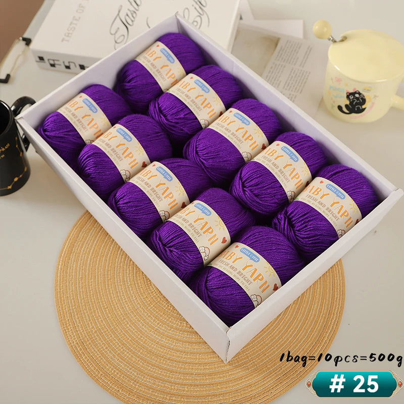 Soft Wool Blended 6-Strand Yarn – Skin-Friendly Knitting Yarn for Sweaters & Crafts