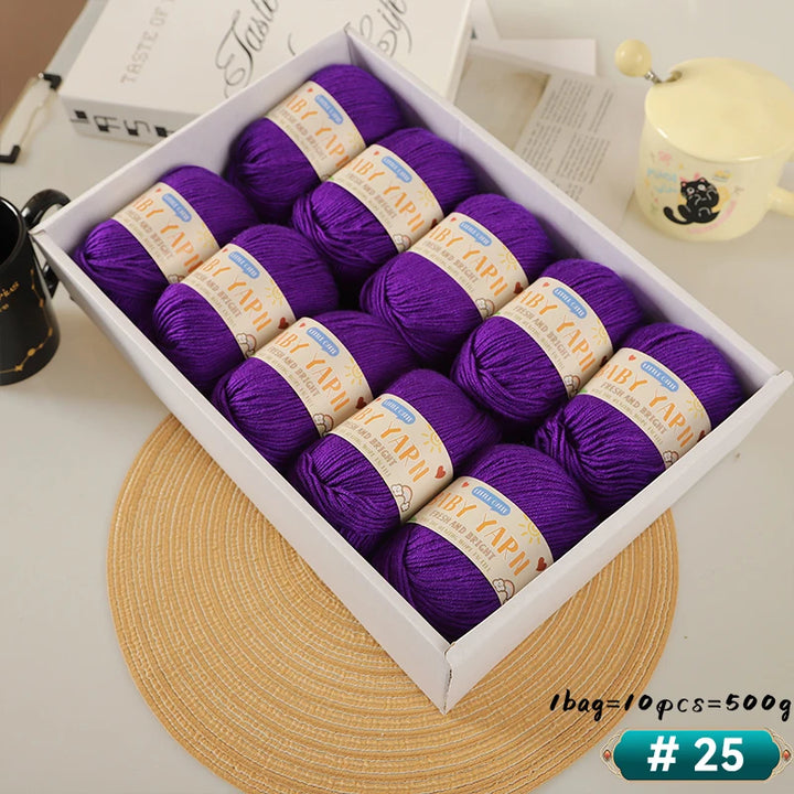 Soft Wool Blended 6-Strand Yarn – Skin-Friendly Knitting Yarn for Sweaters & Crafts