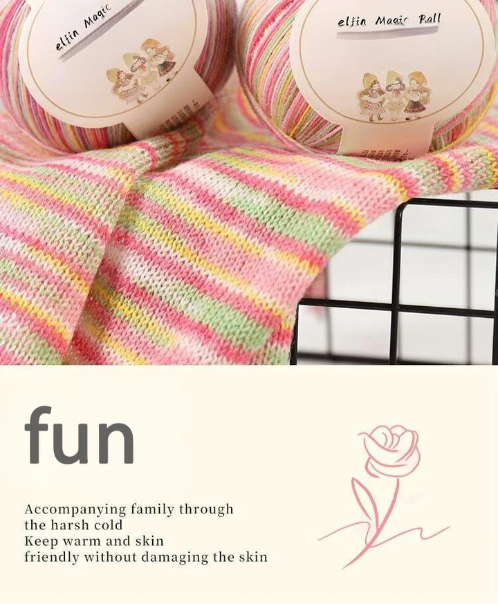 300g Premium Gradient Fine Wool Yarn – Soft Knitting & Crochet Yarn for Sweaters, Scarves, Hats & Shawls (DIY Craft Yarn Balls)