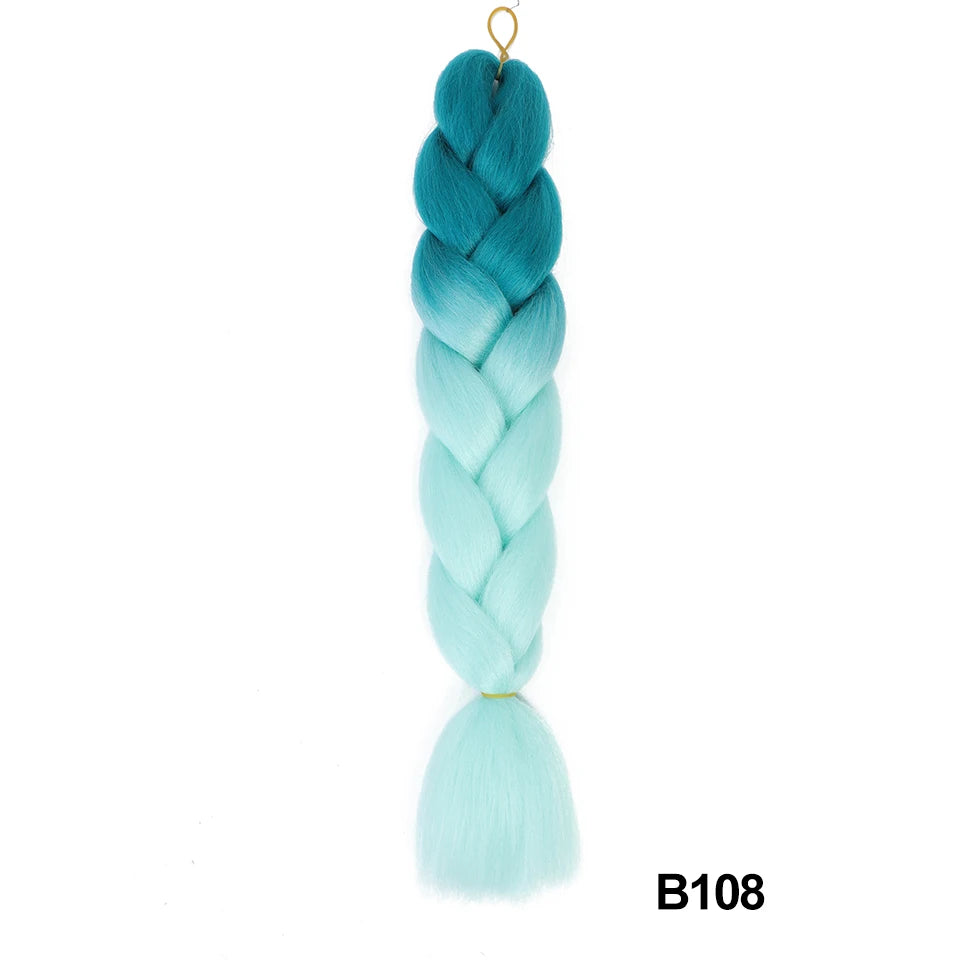 Synthetic 24 Inch 100g Ombre Jumbo Braiding Hair – Kanekalon Twist Extensions