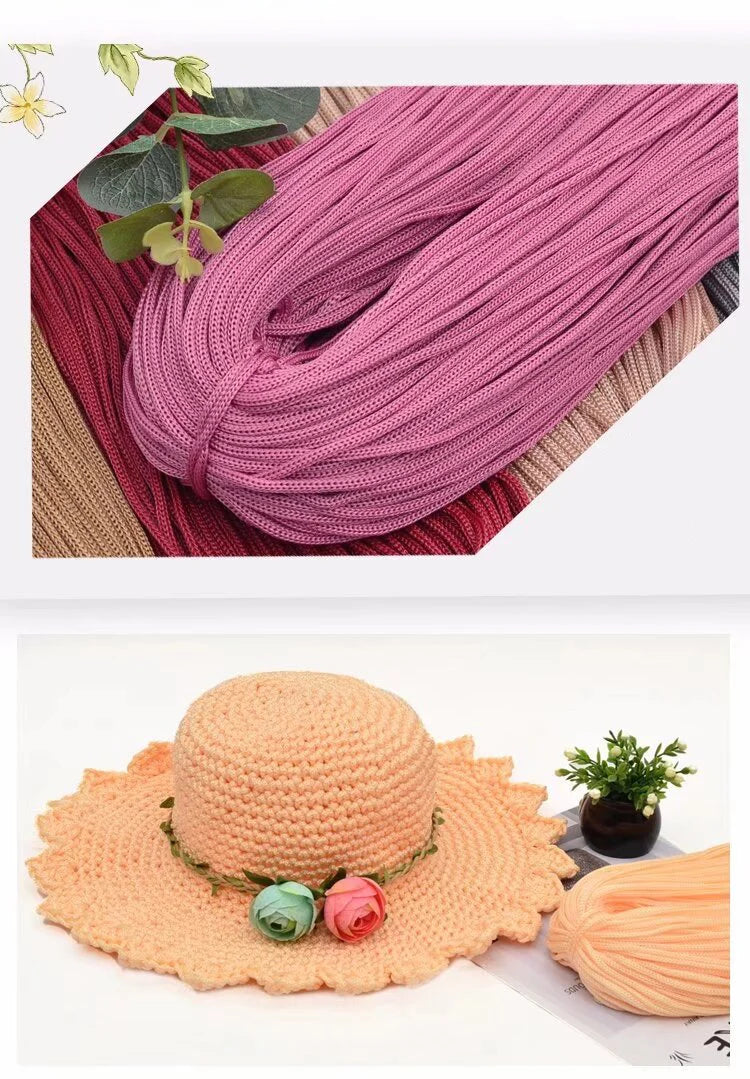 210g Ice Silk Shiny Yarn – Lightweight Summer Crochet Yarn for Sun Hats, Bags, Cushions & DIY Crafts