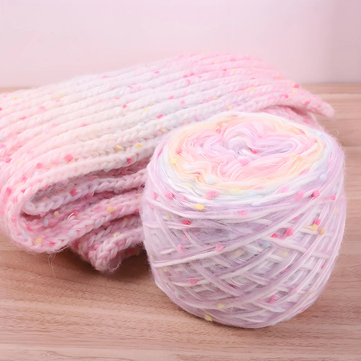 145g Gradient Dot Wool Yarn Ball – Soft Long-Dye Knitting Yarn for Scarves, Hats & Fashion Accessories