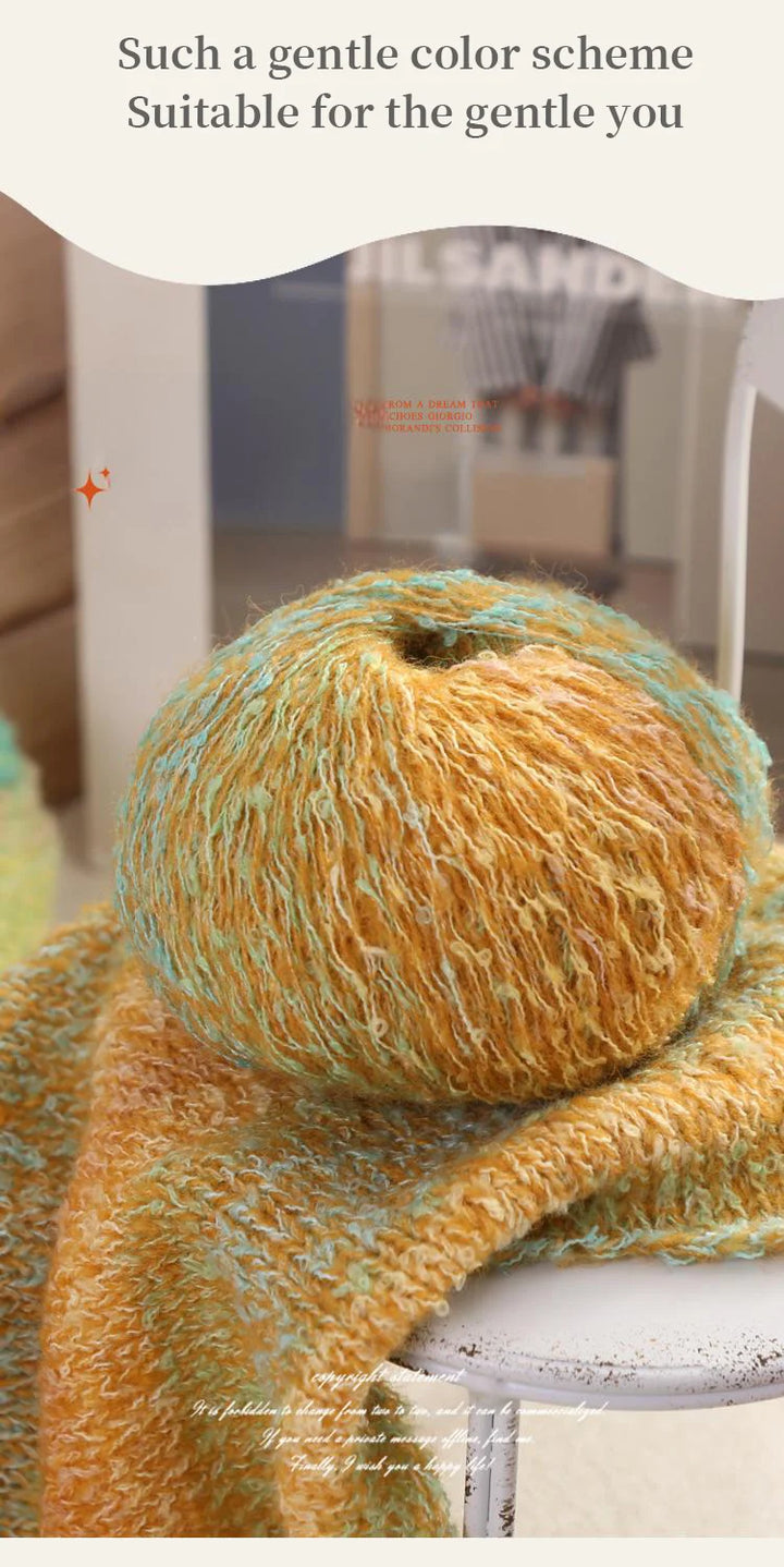 150g Gradient Long Section-Dyed Mohair Yarn – Soft Knitting Yarn for Sweaters, Scarves, Hats & Shawls (3pcs Pack)