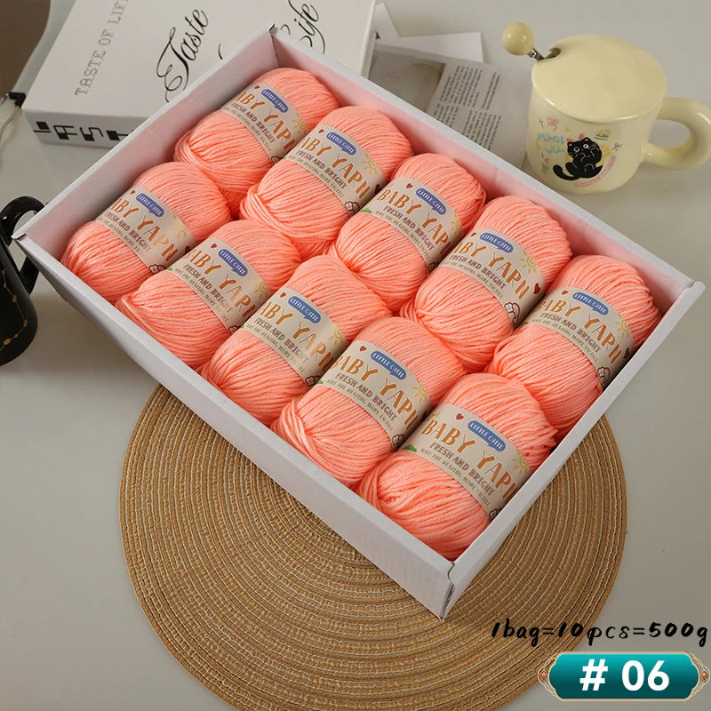 Soft Wool Blended 6-Strand Yarn – Skin-Friendly Knitting Yarn for Sweaters & Crafts