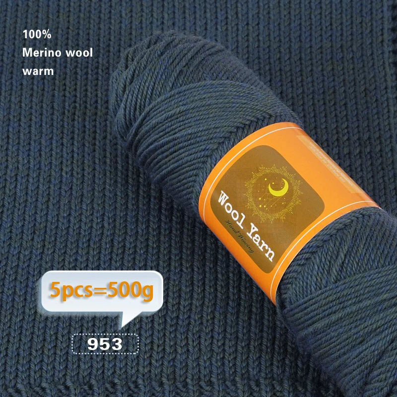500g Colorful Alpaca Yarn – Thick Knitting Yarn for Sweaters, Coats, Scarves, Hats & Winter DIY Crafts