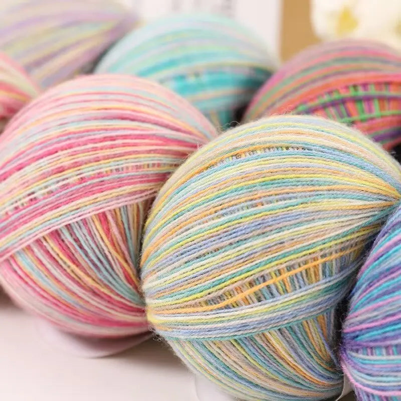 300g Premium Gradient Fine Wool Yarn – Soft Knitting & Crochet Yarn for Sweaters, Scarves, Hats & Shawls (DIY Craft Yarn Balls)