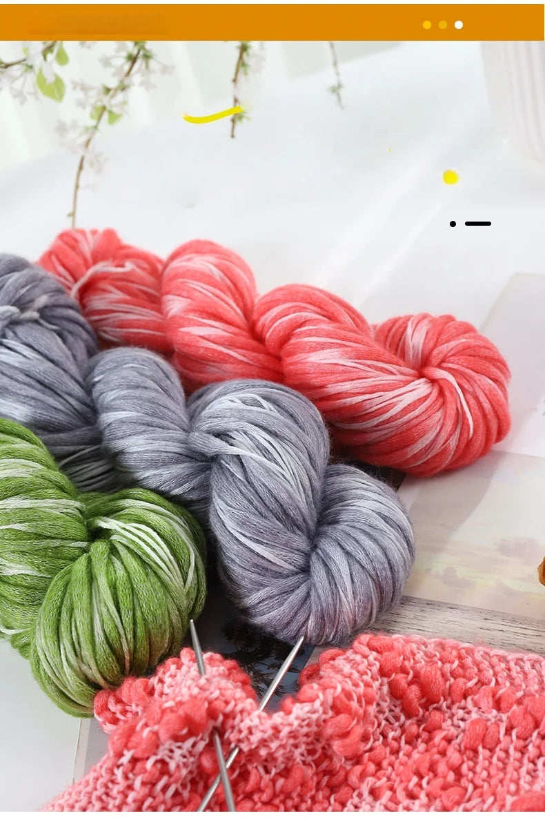 Fancy Twisted Cashmere Yarn – Irregular Imitation Bean Yarn for Hand-Knitting Sweaters, Cardigans, Shawls & DIY Crafts