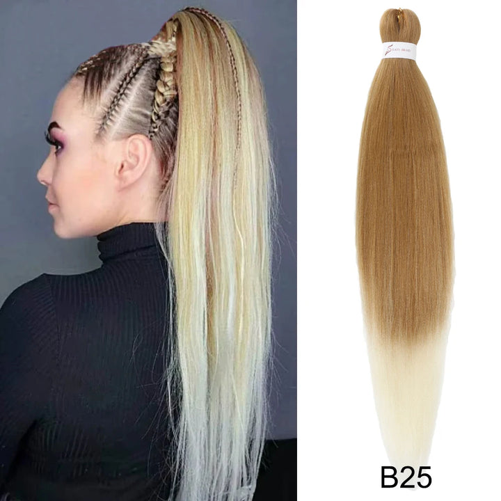26 Inch Pre-Stretched Braiding Hair – Xpression-Style Smooth Yaki Straight Synthetic Extensions