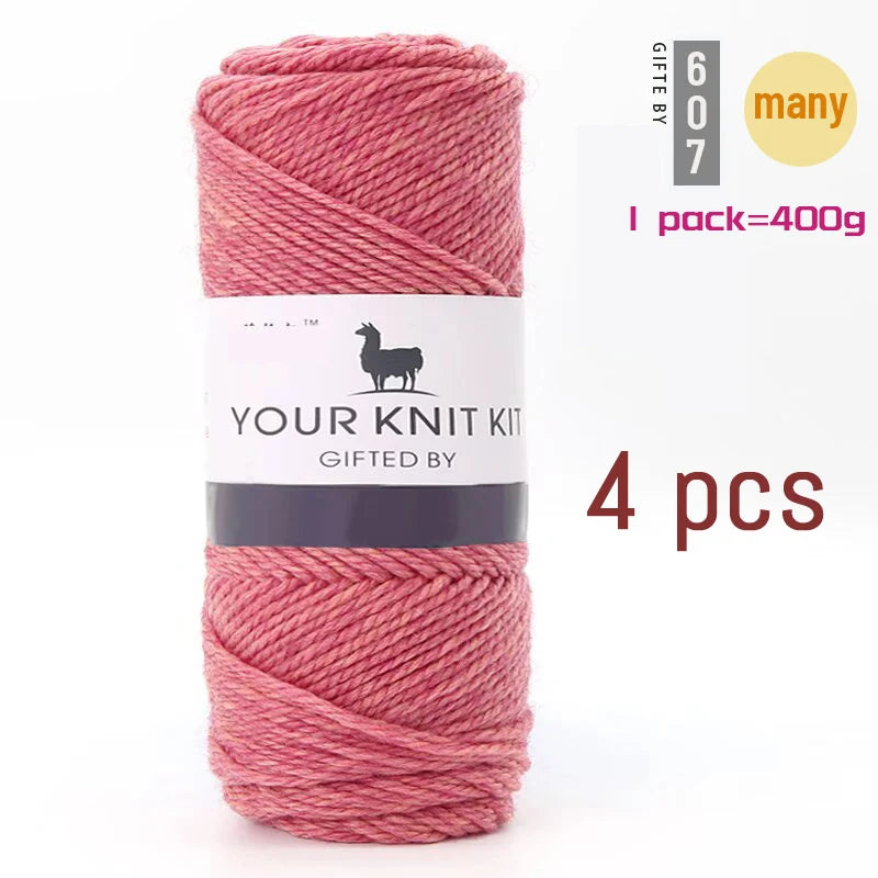 400g Alpaca Wool Yarn – Thick Pure Wool Knitting Yarn for Sweaters, Shawls & Scarves (4 Pieces/Pack)