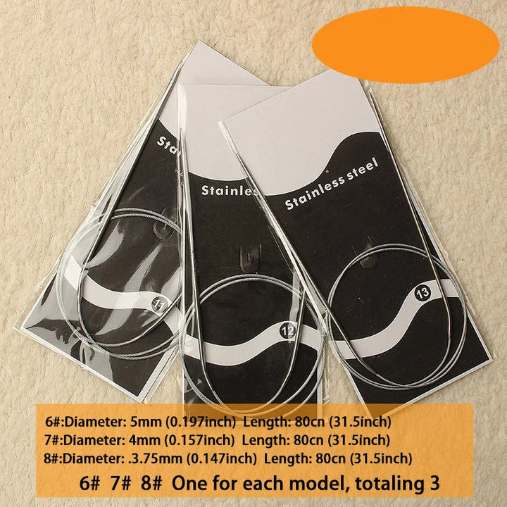 Stainless Steel Circular Knitting Needles – Metal Loop Needles for Sweaters, Scarves & DIY Knitting