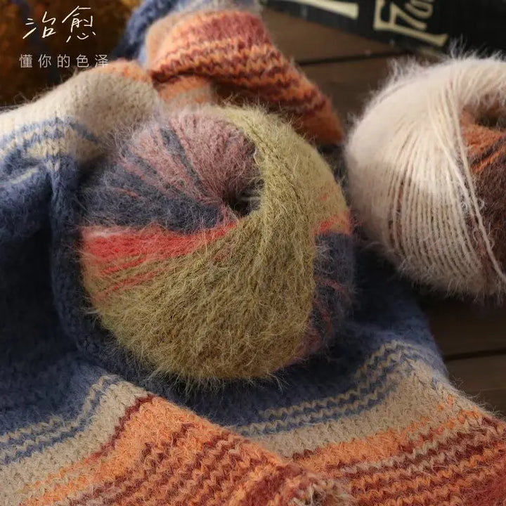 300g Xuebao Gradient Plush Yarn (3 Pieces) – Soft Warm Knitting Yarn for Scarves, Hats, Gloves & Blankets