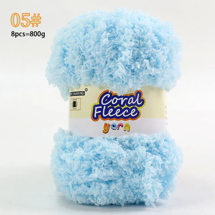 Soft Coral Yarn – Fluffy, Skin-Friendly Knitting Yarn for Sweaters, Scarves & DIY Winter Wearables