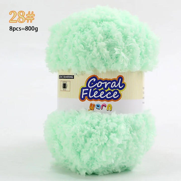 Soft Coral Yarn – Fluffy, Skin-Friendly Knitting Yarn for Sweaters, Scarves & DIY Winter Wearables