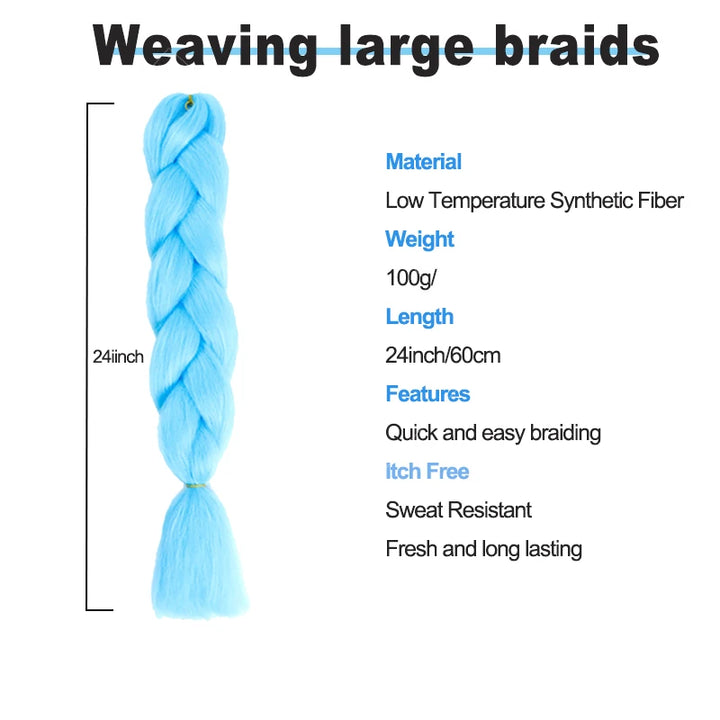 24 Inch Rainbow Weaving Hair Extensions – Synthetic Professional Color Weave Hair 55