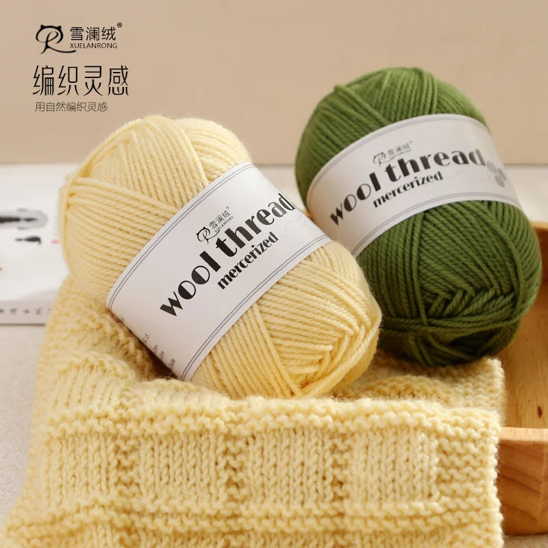 300g 100% Pure Wool Yarn (6 Pieces) – Soft Warm Knitting Yarn for Sweaters, Hats, Scarves & Winter DIY Projects