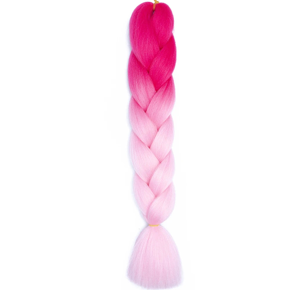 24 Inch Jumbo Braids Extensions – Synthetic Afro Ombre Kanekalon Braiding Hair for Children 22