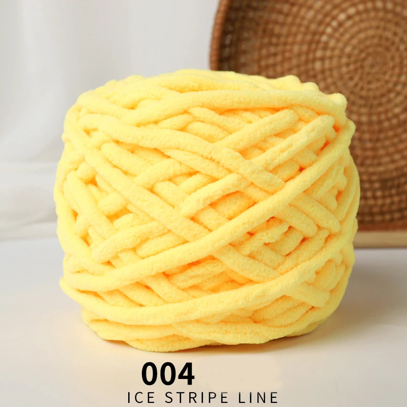 3pcs Ice-Striped Soft Thick Yarn – Handcrafted Yarn for Scarves, Hats, Slippers & DIY Projects