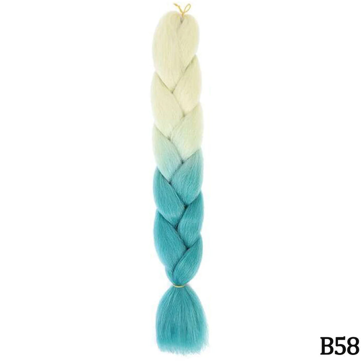 24” Synthetic Yaki Braids – Kanekalon Ombre Jumbo Braiding Hair Extensions 22