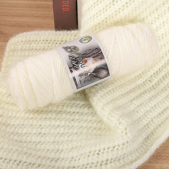 Thick Imitation Fur Yarn Ball – Soft DIY Knitting Yarn for Hats, Scarves, Coats & Shawls