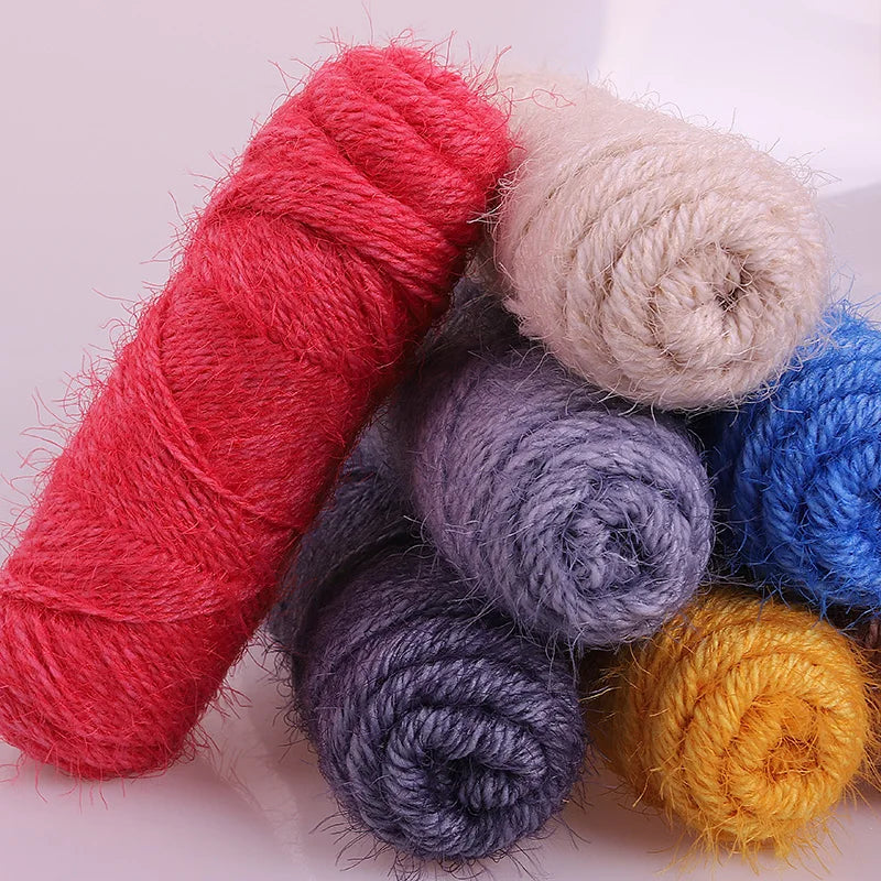 500g Soft Fluffy Bulky Yarn (5 Pack) – Hand-Knitting Yarn for Sweaters, Scarves, Coats & DIY Crafts