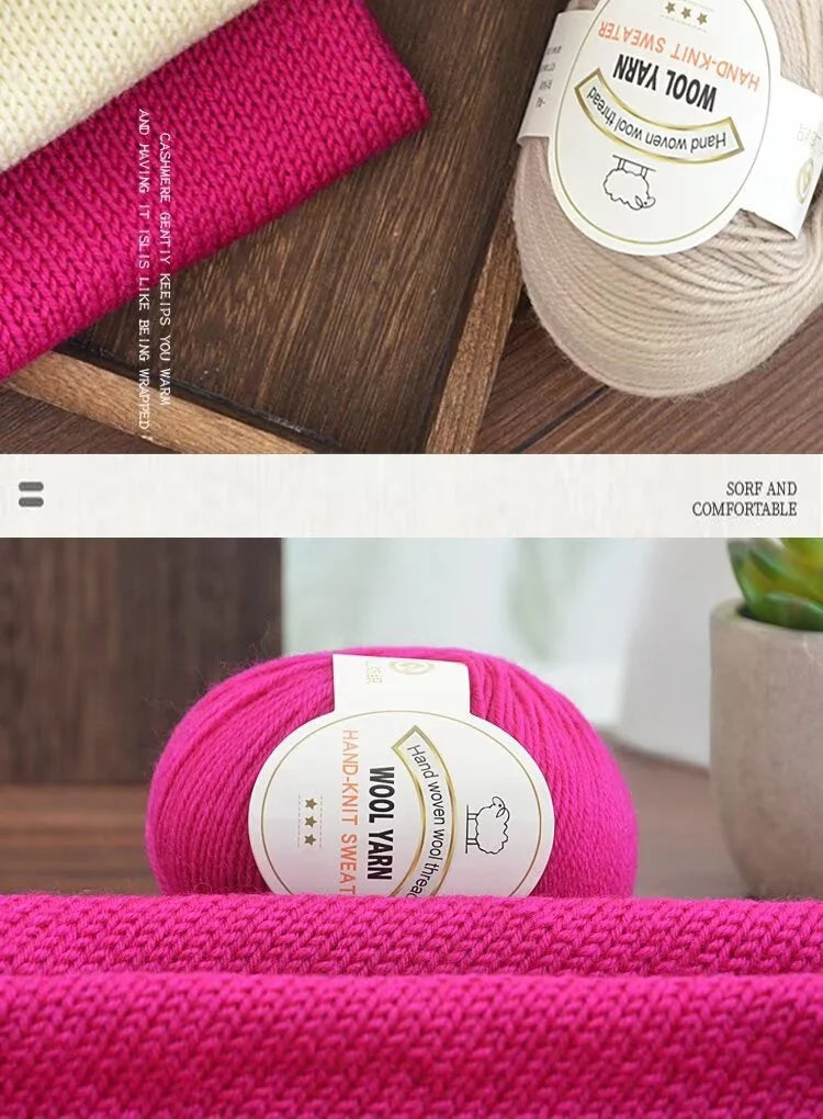 500g 2112 Medium-Fine Wool Yarn – Soft DIY Knitting Yarn for Sweaters, Jackets, Scarves, Hats & Handmade Crafts (10pcs Bag)