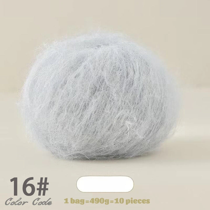 250g Long-Haired Mohair Yarn – Soft Fluffy Knitting Yarn for Sweaters, Scarves & Coats (10 Pieces/Bag)