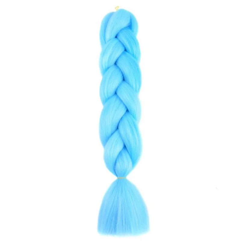 24 Inch Synthetic Jumbo Braiding Hair – Yaki Straight Box Braid Extensions for Dreadlocks & Twists