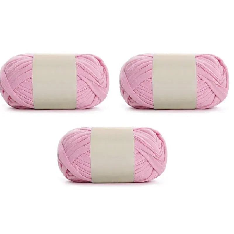 3PC 300g Thick Fabric Yarn – Soft Colored DIY Yarn for Carpets, Bags, Toys & Slippers