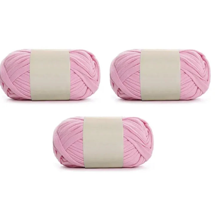 3PC 300g Thick Fabric Yarn – Soft Colored DIY Yarn for Carpets, Bags, Toys & Slippers