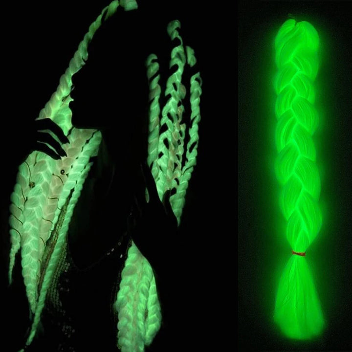 Synthetic Glowing Hair Twist Braids Ombre Color – Jumbo Braiding Hair Extensions for Women