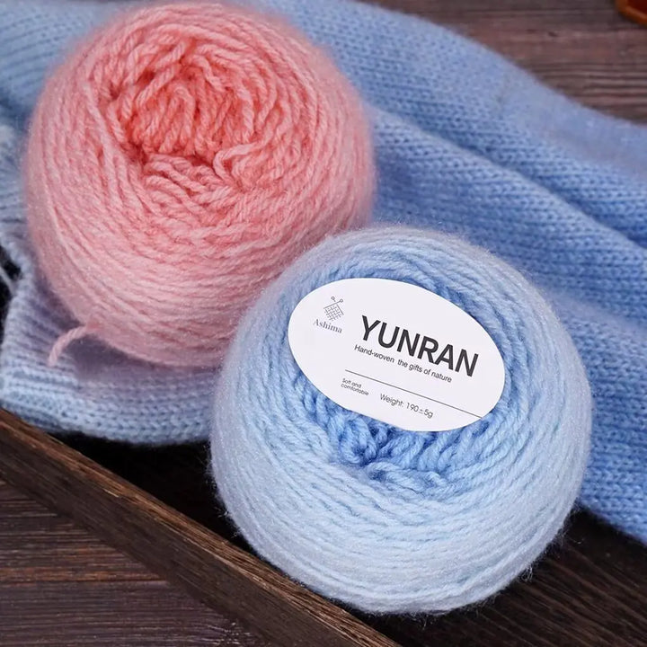 190g Gradient Dyed Medium-Thick Yarn – Soft Knitting Yarn for Sweaters, Shawls, Scarves & DIY Crafts