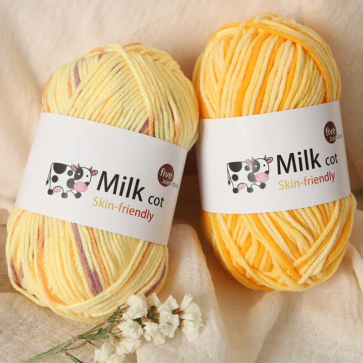 Colorful 5-Strand Gradient Yarn – Multi-Color Segment-Dyed Knitting Yarn for Sweaters, Hats, Scarves & DIY Crafts