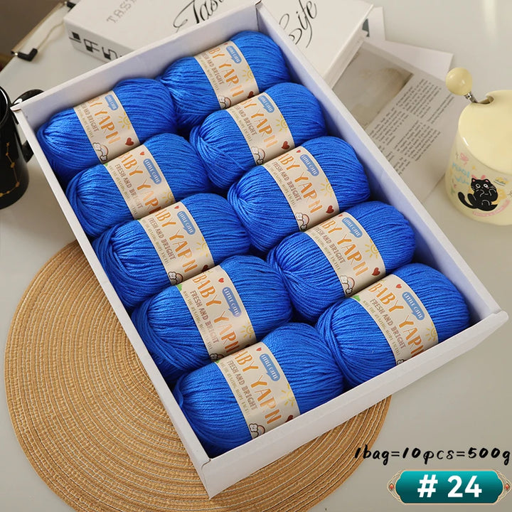 Soft Wool Blended 6-Strand Yarn – Skin-Friendly Knitting Yarn for Sweaters & Crafts